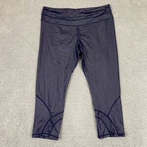 Lululemon Blue Leggings Cropped Calf Waist Measured 34 in (no Size Sticker)